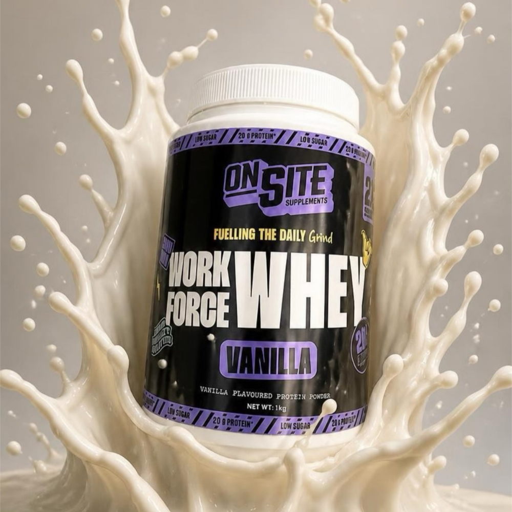 Onsite Supplements Workforce Whey Protein Powder – Vanilla | 1kg